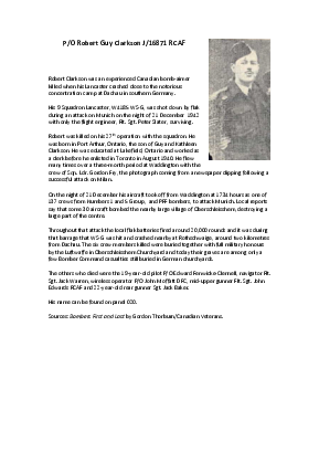A preview of a PDF biography for Clarkson, Robert Guy